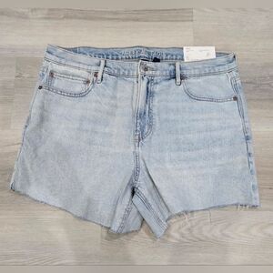American Eagle Strigid Relaxed Denim Shorts 6" Inseam Size 12 NWT